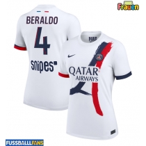 Paris Saint-Germain Lucas Beraldo #4 Auswärtstrikot Frauen 2025-26 Kurzarm